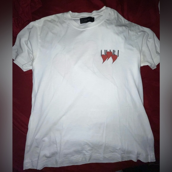 Amiri 3 hearts tee size small
